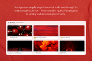 Notion Template for Creatives - Red, a Templates & Theme by flowē (Thumbnail 3 of 5)