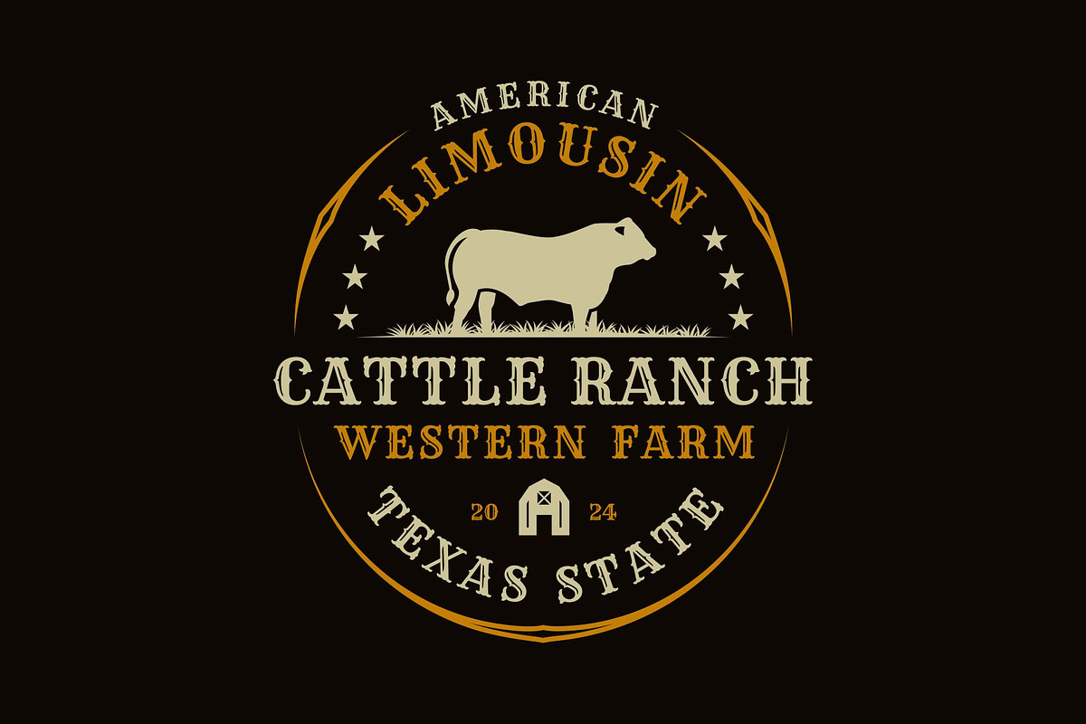 Vintage Cattle Farm Western Logo, a Branding & Logo Template by Buqancreative (Photo 1 of 3)
