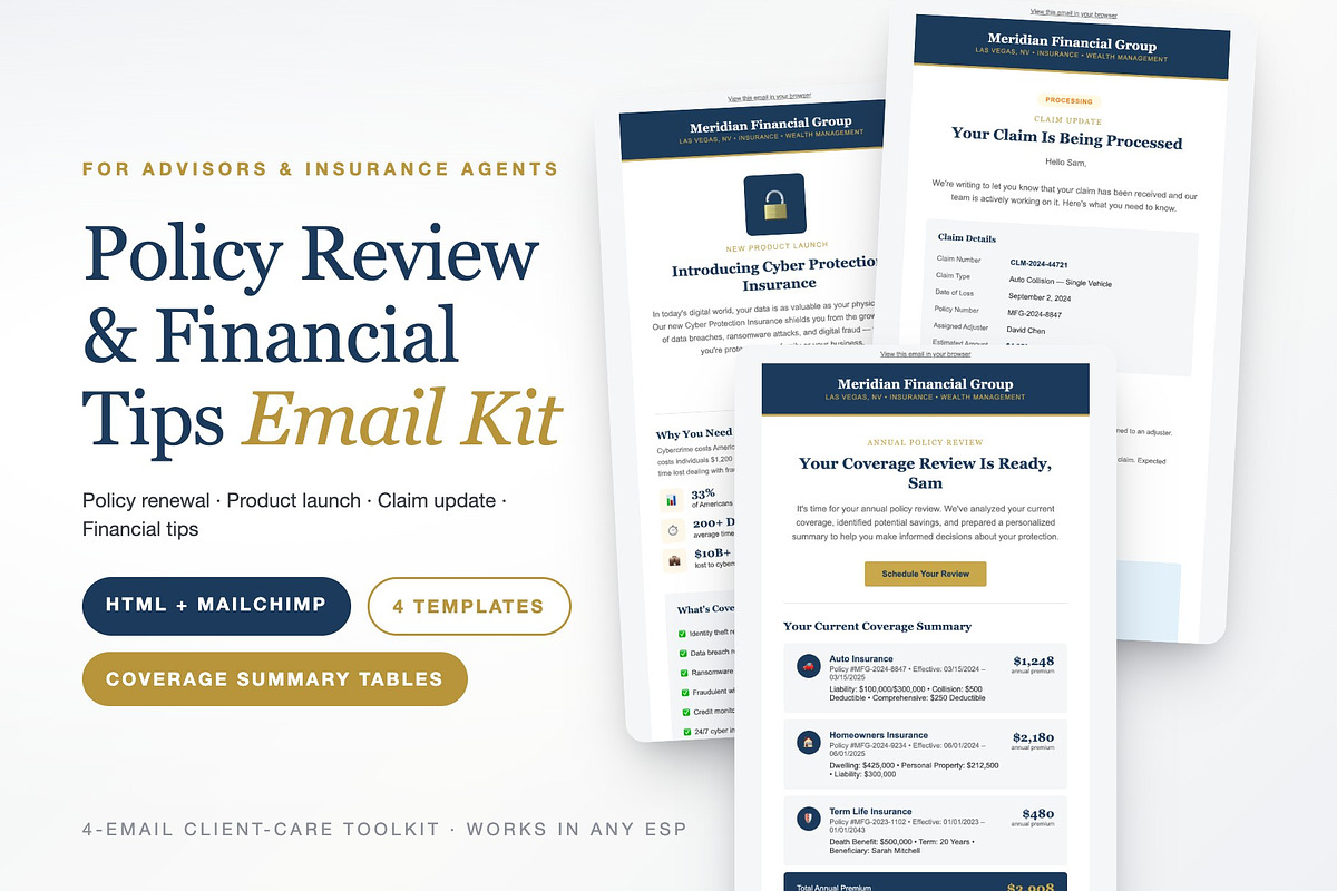 Finance & Insurance Email Kit, an Email Template by Art Club (Photo 1 of 5)