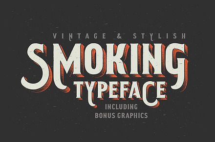 Smoking typeface + Illustration, a Font by Gleb Guralnyk