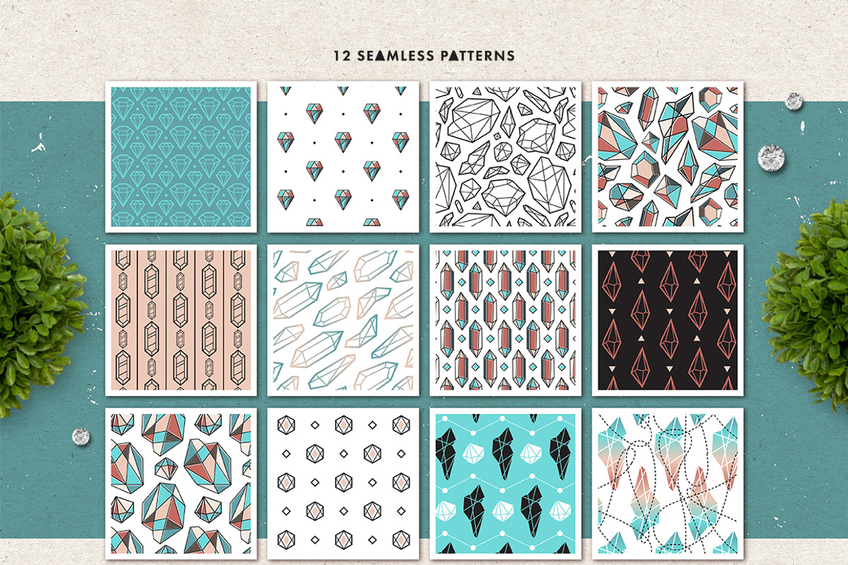 Diamonds are Forever. Modern Crystal, a Texture Illustration by Elena Paletskaya (Photo 5 of 6)