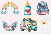 Whimsical Back to School Clipart, an Illustration by CreationArt (Thumbnail 2 of 5)