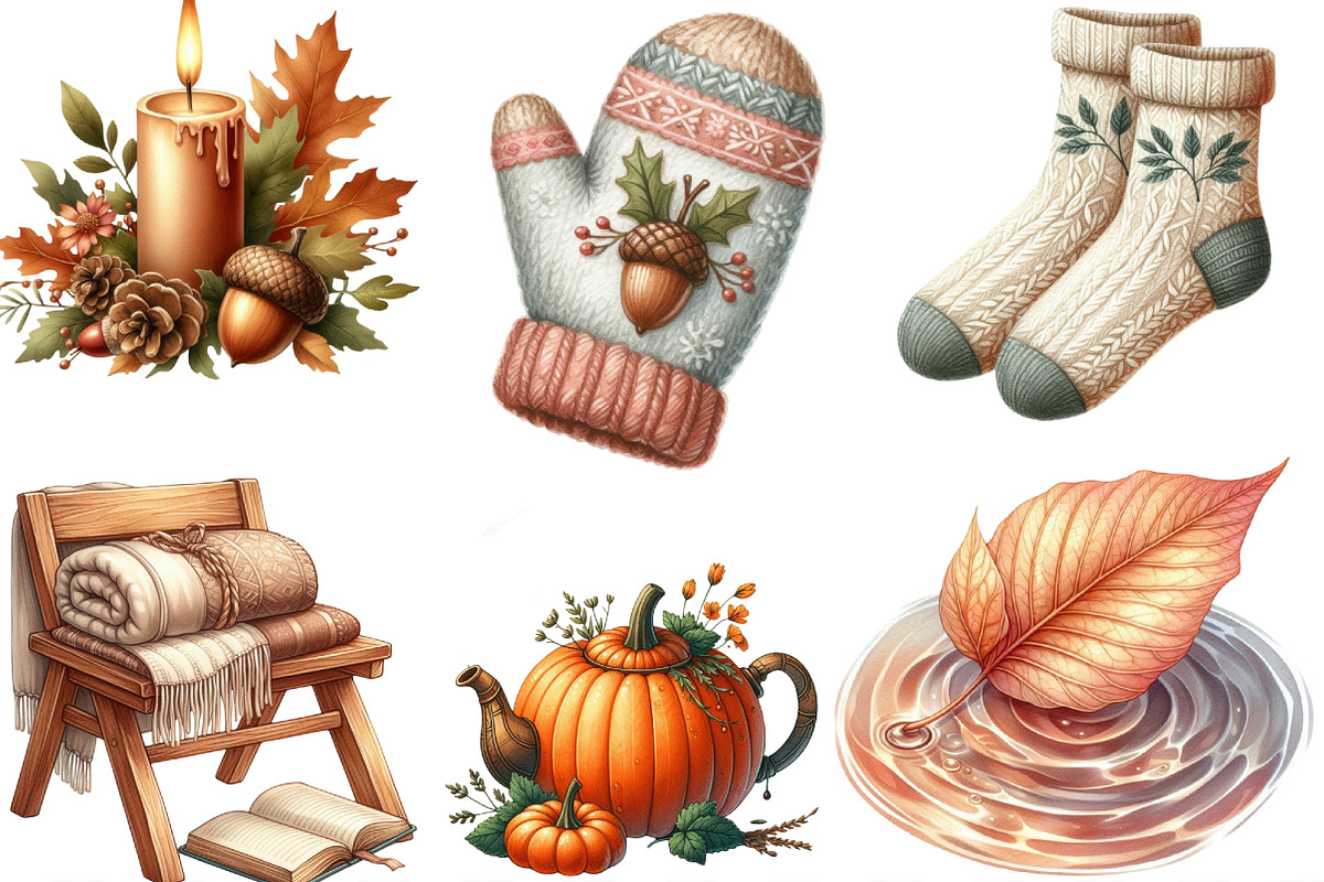 Autumn Serenity Clipart, an Illustration by Designking (Photo 2 of 4)