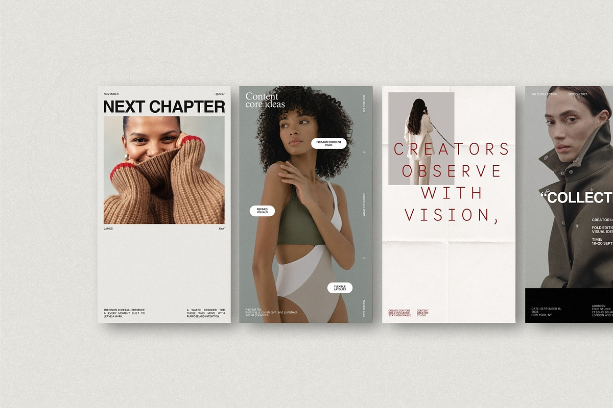 FOLD | Instagram Template (I), a Social Media Template by Pixel Grid (Photo 3 of 10)