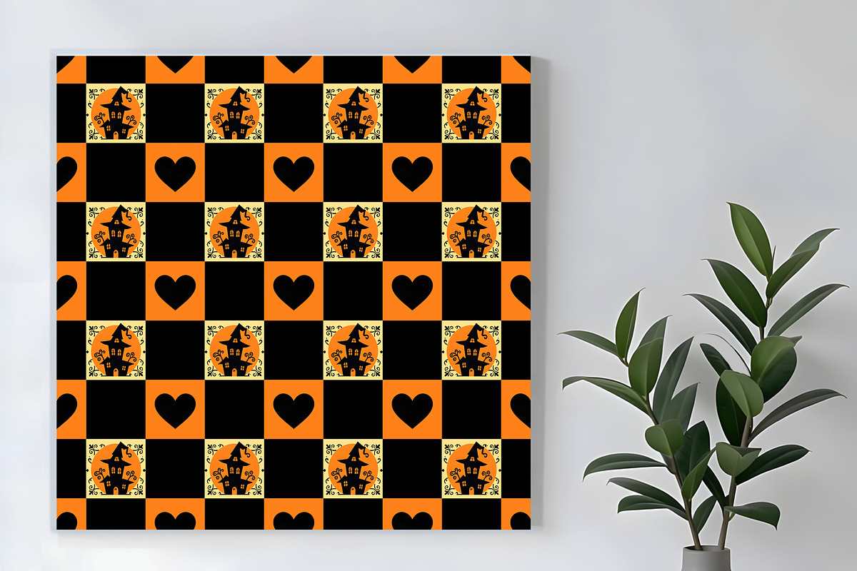 Haunted House Check Seamless Repeat, a Pattern Graphic by Sharon Schwalbe (Photo 3 of 5)