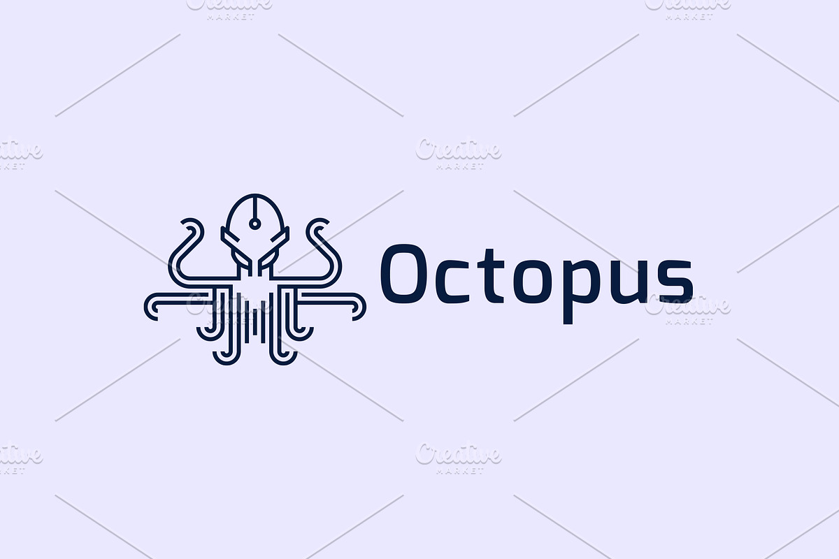 Octopus Minimal Logo Template, a Branding & Logo Template by Graplick (Photo 2 of 2)