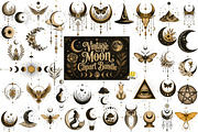 Retro Vintage Moon Clipart Bundle, an Object Graphic by Daisy Design (Thumbnail 2 of 12)