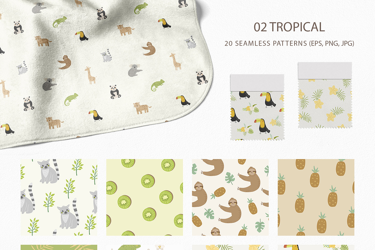 Baby seamless patterns bundle, a Pattern Graphic by polikarpovaart (Photo 4 of 11)