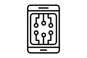 Smartphone Line Icon, an Icon by Pexelpy