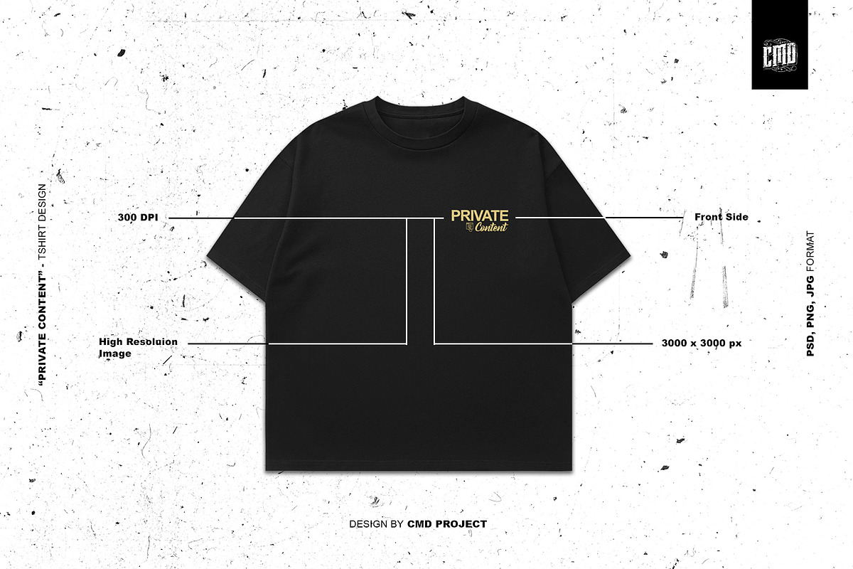 Private Content - T-Shirt Design Tee, an Object Graphic by Cmd Project (Photo 2 of 9)