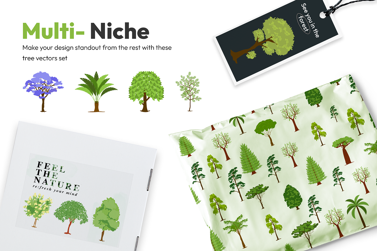 Tree Vector Set, a Duotone Icon by Brickclay (Photo 3 of 7)