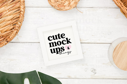 Mini Square Frame Boho Mockup