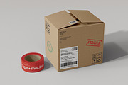 Shipping Box Mockup Kit, a Packaging Mockup by Catkie - Digital Art (Thumbnail 9 of 10)