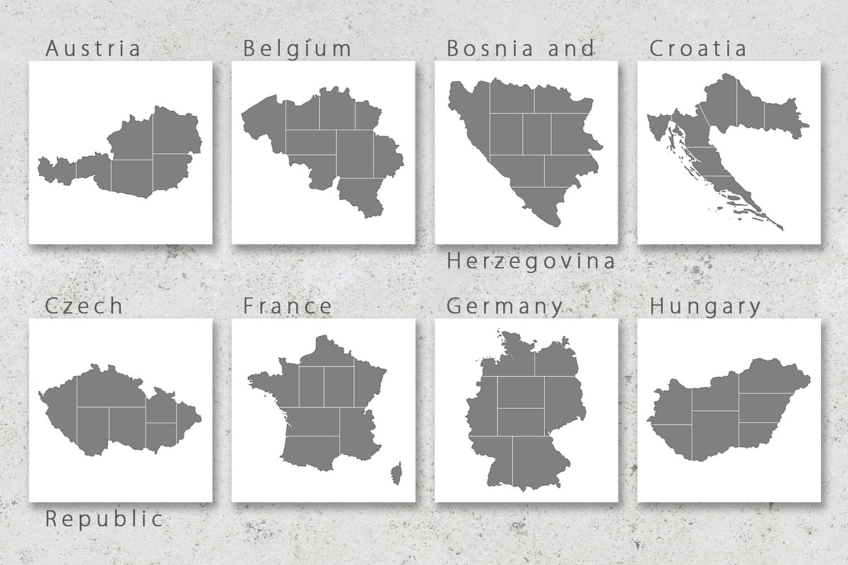 12x12 Europe Photo Collage Templates, a Stationery Template by Loveurstyle Designs (Photo 2 of 5)