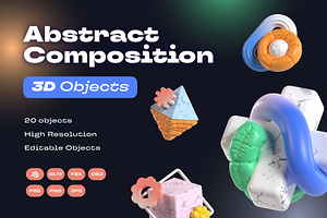 Abstract Composition 3D, an Object 3D Model by kerismaker