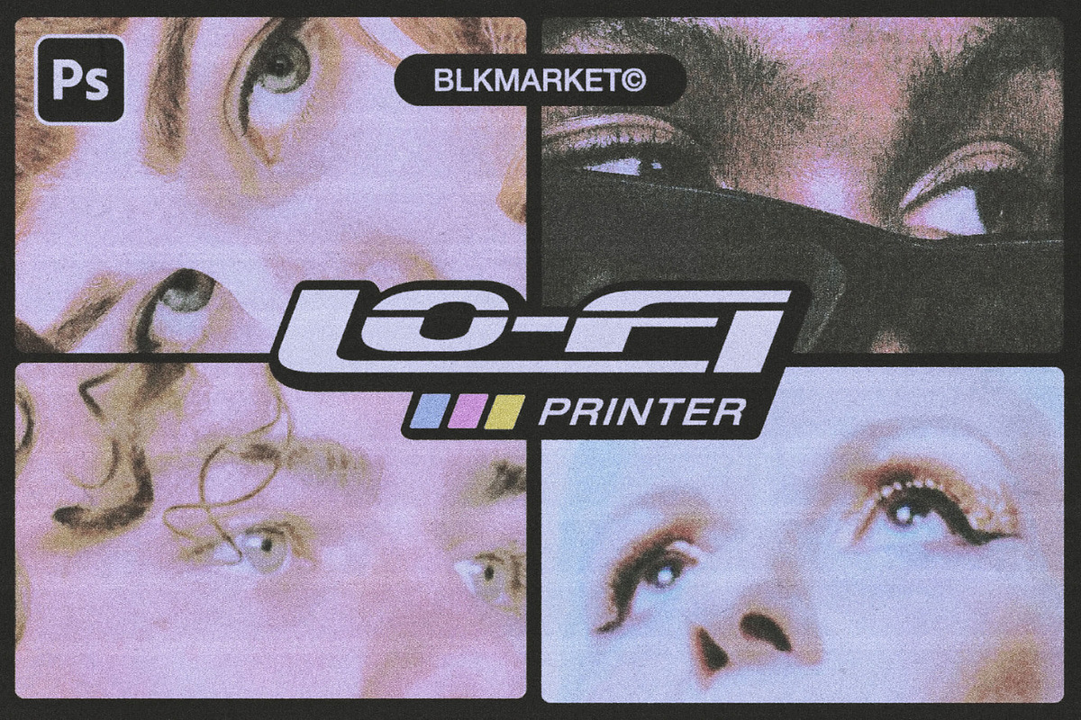 Lo-Fi Printer - Vintage Photo Maker, a Layer Style Add-On by BLKMARKET© (Photo 1 of 8)
