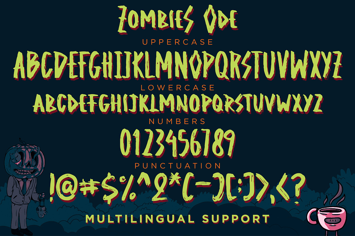 Zombies Ode – Halloween Brush Font, a Handwritten Font by Dm Studio (Photo 10 of 10)