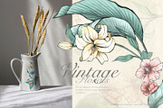 Vintage Garden Flowers, a Decorative Illustration by Evenif (Thumbnail 3 of 22)