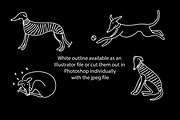 Cute Doodle Whippet Dogs, an Animal Illustration by Liz Pengilley Studio (Thumbnail 3 of 4)