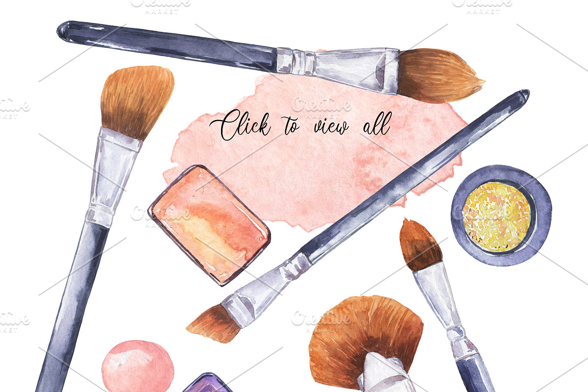 Fashion makeup watercolor, an Illustration by Watercolor & sketches (Photo 2 of 5)
