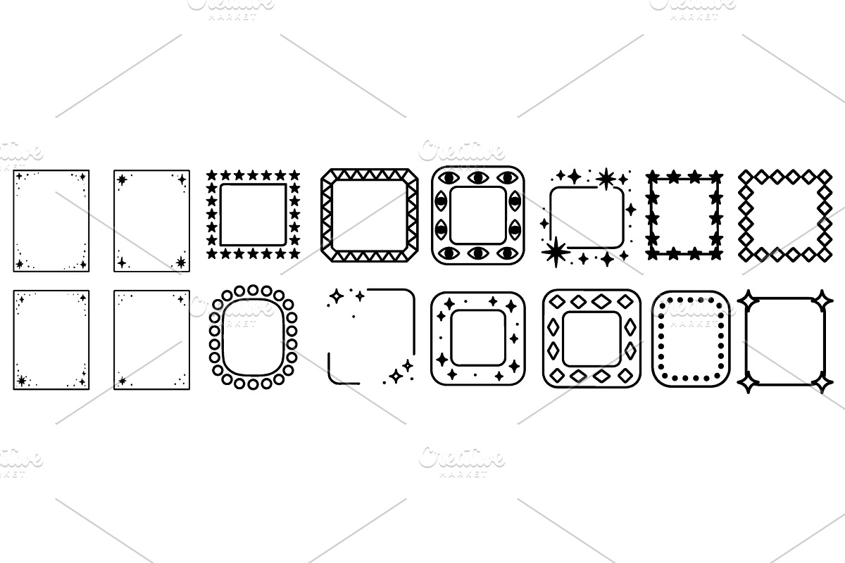 Collection of decorative frames and, an Illustration by ZinetroN