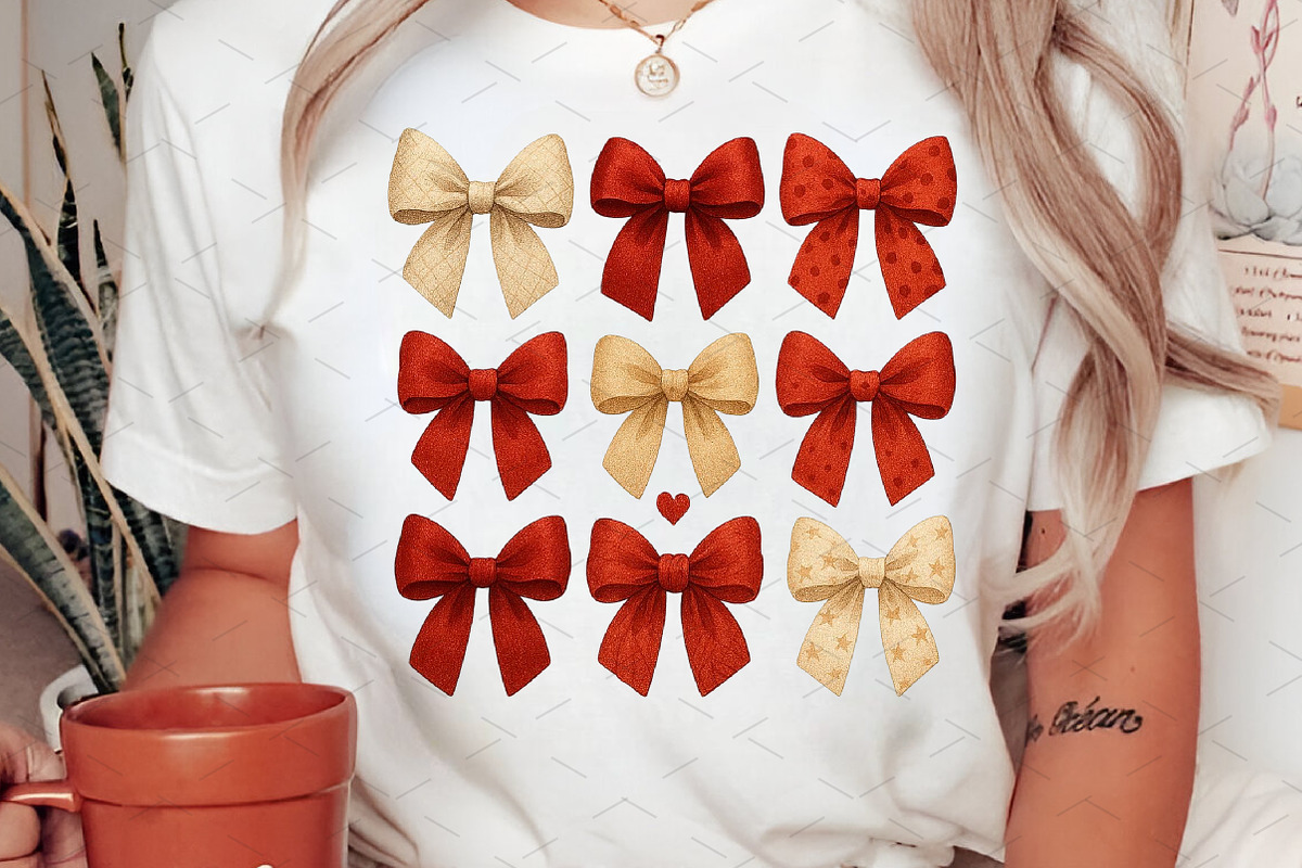 Valentine Coquette Bows PNG Design, an Illustration by Libby Wishes (Photo 2 of 8)