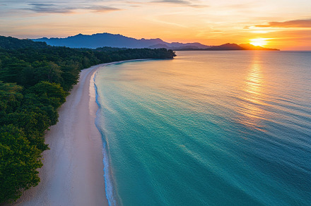 Stunning drone view reveals turquois, a Photo by Iftikhar Alam