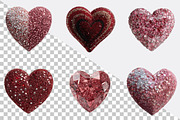 Diamond Glitter Valentine Heart PNG, an Illustration by SVGArt (Thumbnail 4 of 8)
