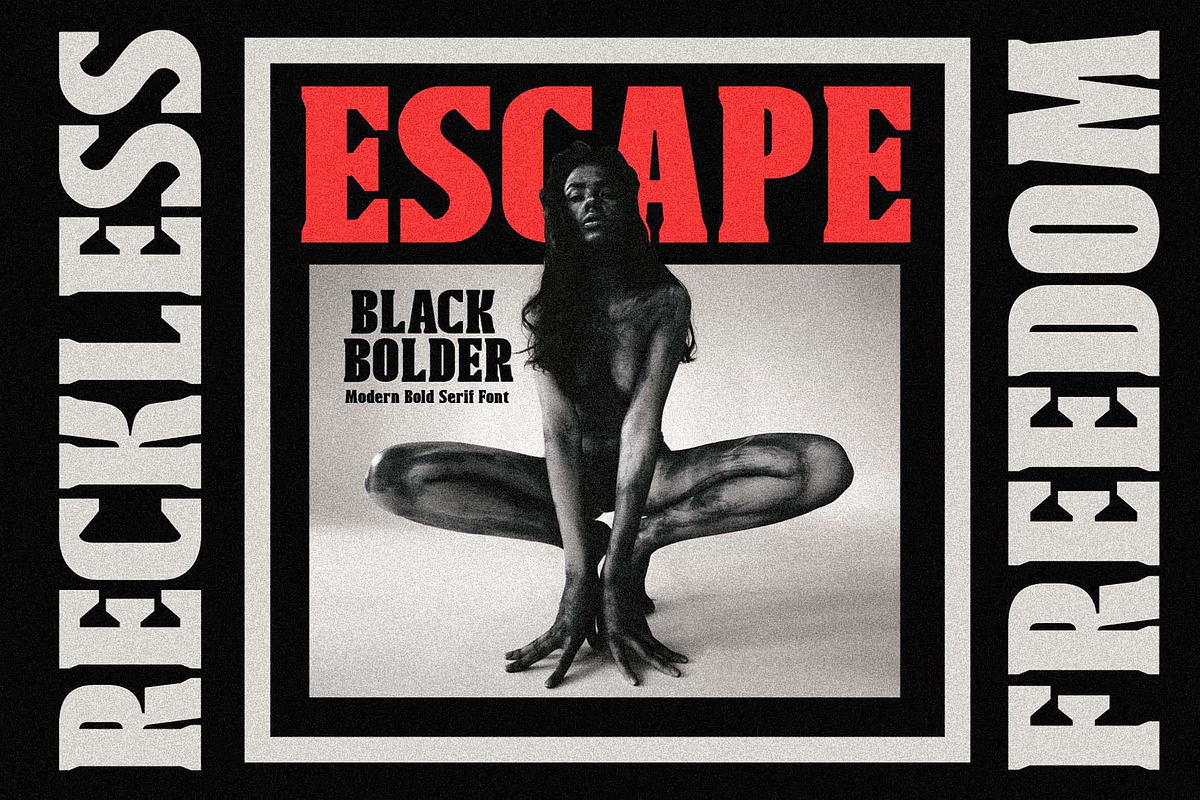 Black Bolder - Modern Serif Font, a Serif Font by HanzelSpace Studio (Photo 2 of 10)