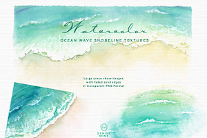 Watercolor Ocean Wave Beach Textures