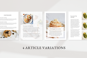 Aesthetic Cookbook Recipe Template