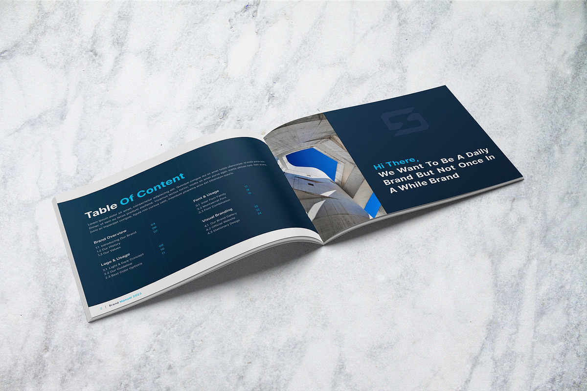 Brand Manual Landscape Brochure, a Brochure Template by BumbleGraph Studio (Photo 6 of 15)