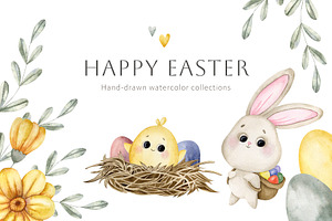 Happy Easter, a Seasonal Illustration by NellyaEgorova