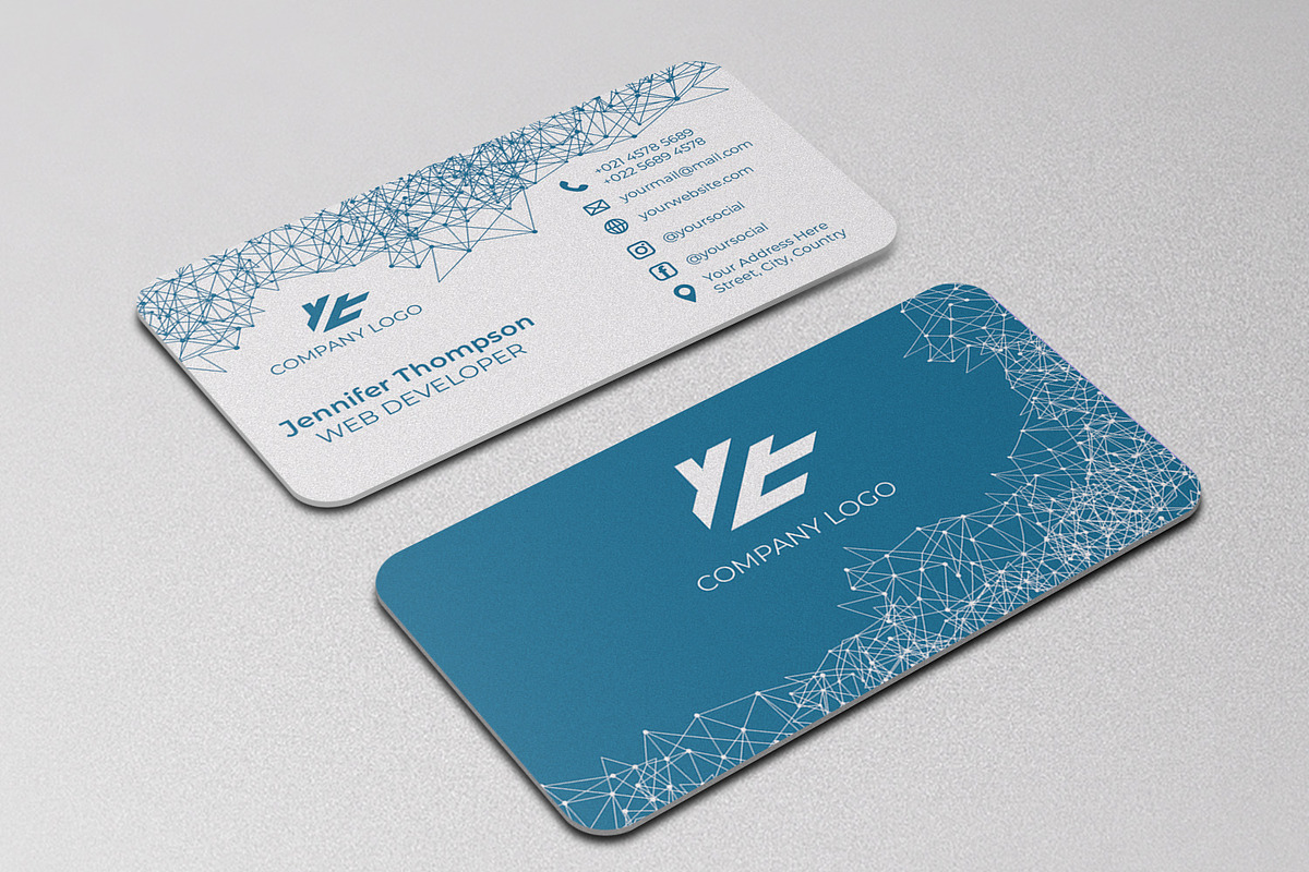 Abstract Business Card Design, a Business Card Template by Kseniya-Omega (Photo 1 of 4)