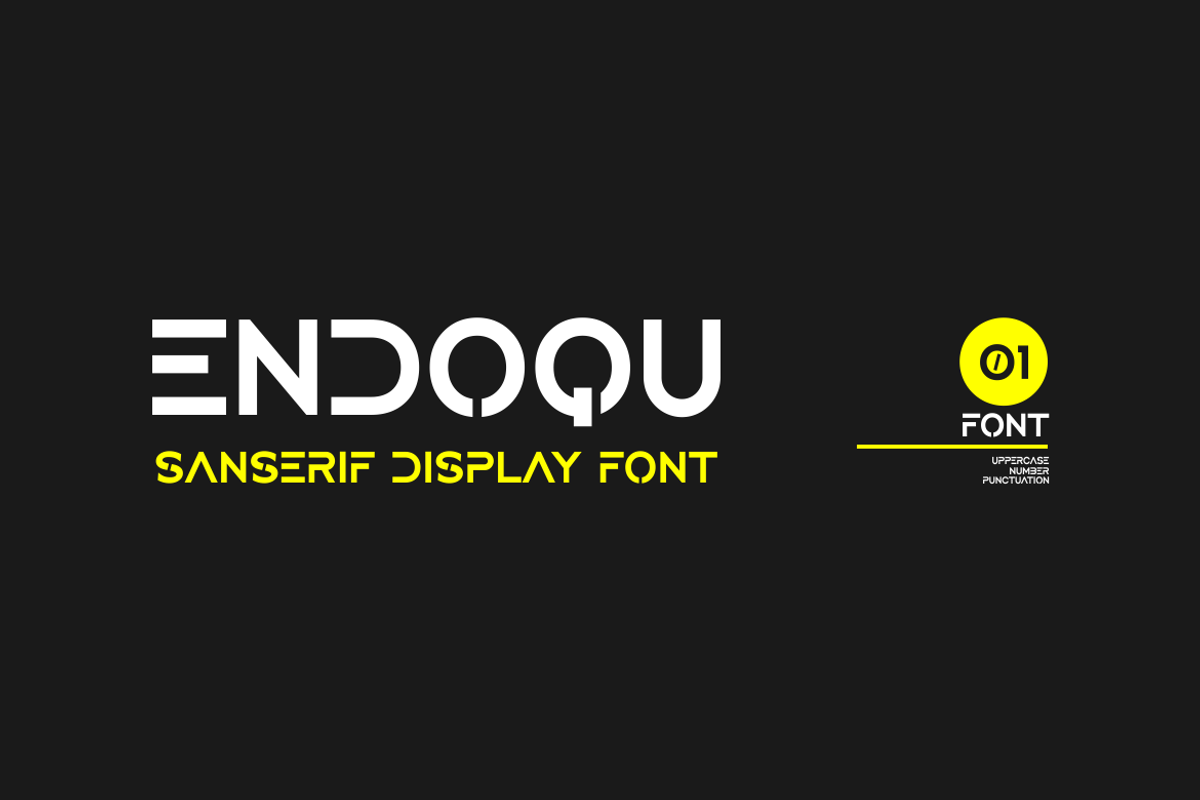Endoqu font, a Sans Serif Font by brahamb_design (Photo 1 of 5)