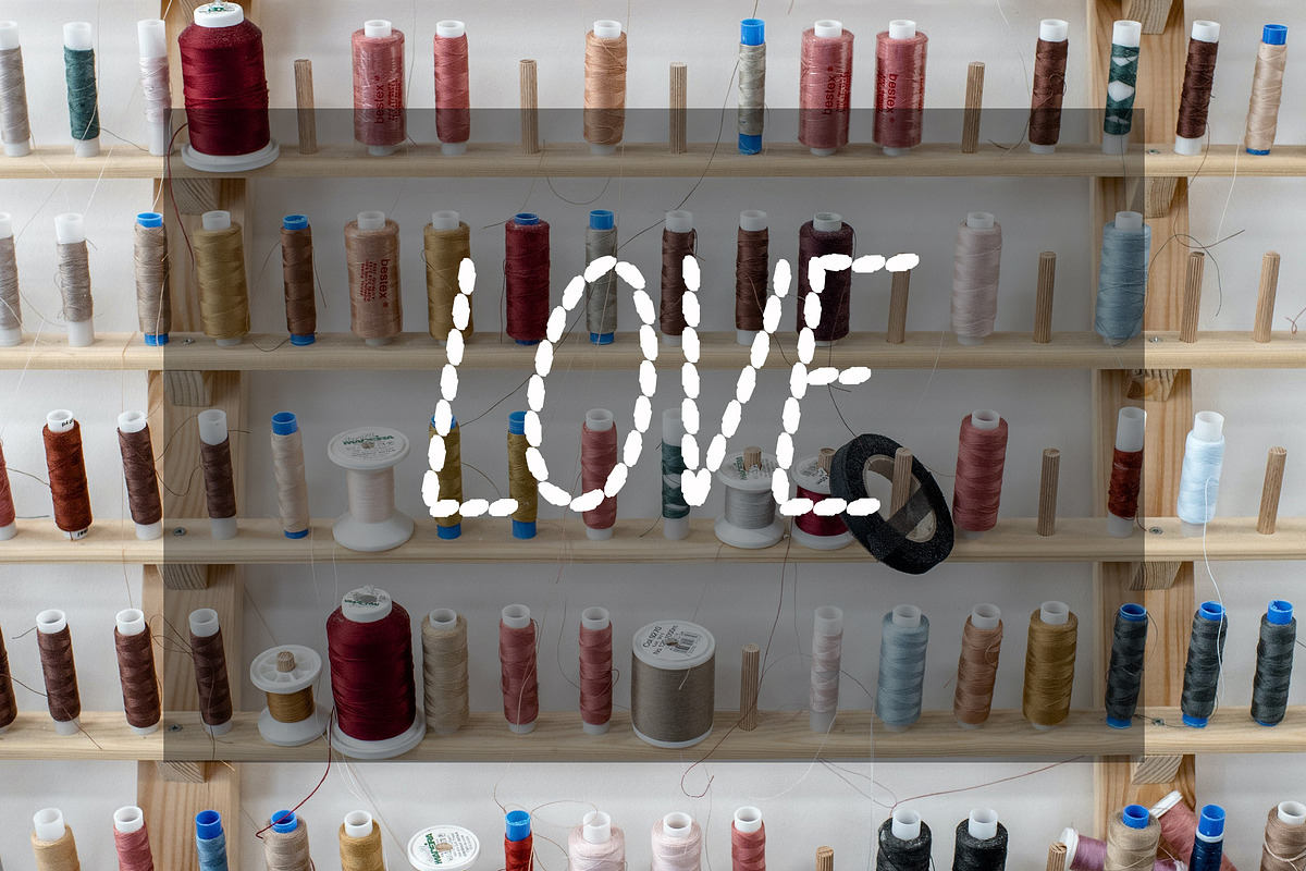 Stitched Love Font, a Font by vladocar (Photo 4 of 8)