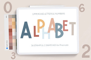 Alphabet letters. ABC stamps