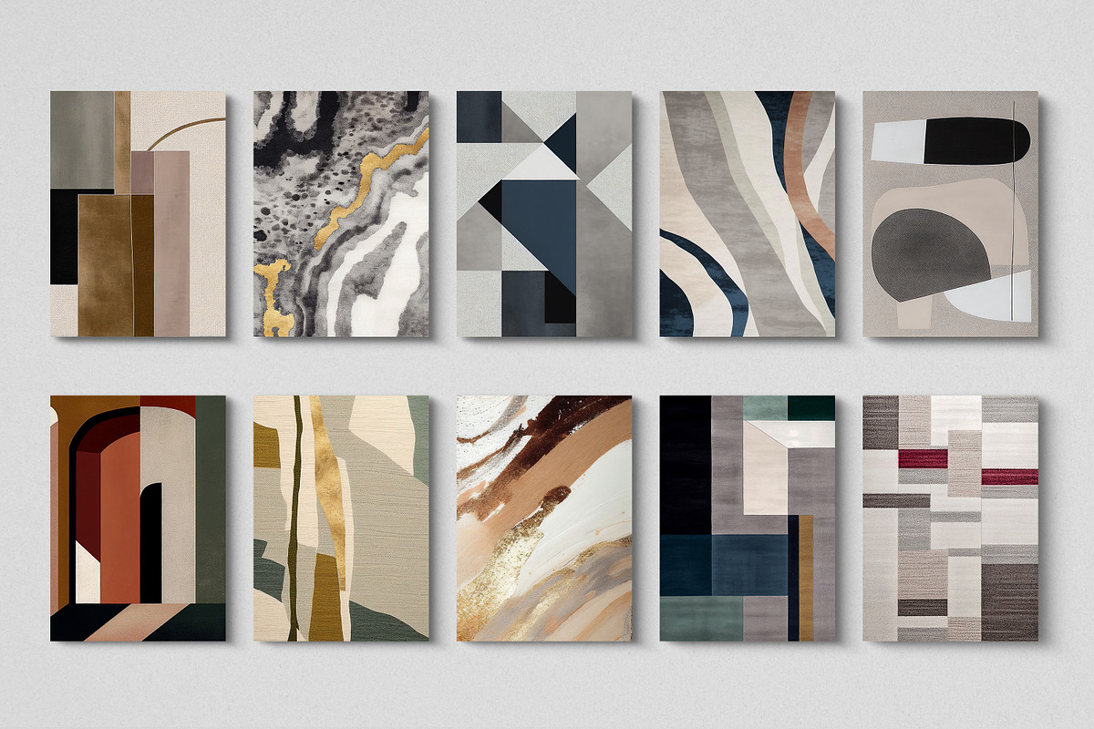 modern abstract painting wall art, a Decorative Illustration by Muzi pear studio (Photo 9 of 12)