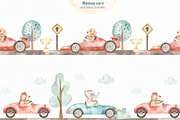 Racing cars watercolor collection, an Animal Illustration by Marina Ermakova (Thumbnail 7 of 11)