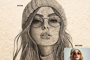 WOODCUT ENGRAVING SKETCH FX, an Action Add-On by Studio Retouch (Thumbnail 7 of 13)