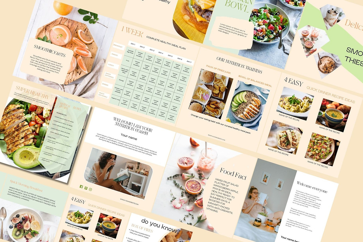 Nutrition Coach Instagram Templates, a Social Media Template by Deepa Template Studio (Photo 6 of 14)