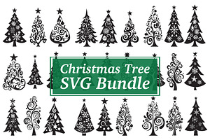 Tree Silhouette SVG Bundle, an Illustration by Amazin_art