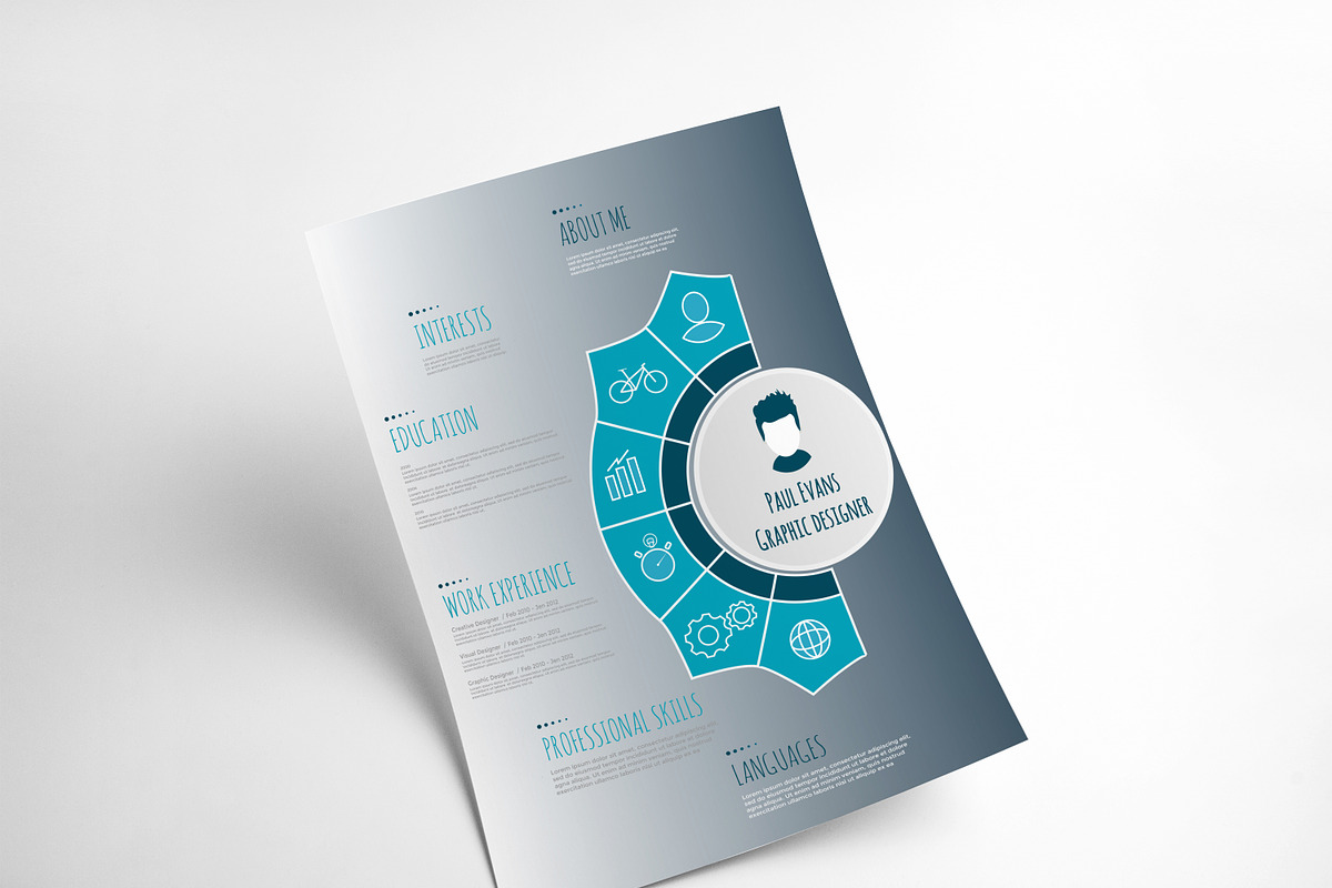 Infographics Resume, a Resume Template by UTM Studio (Photo 2 of 3)