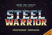 Retro Sci-Fi Metal Text Effects, a Layer Style Add-On by Andrew Skoch Design (Thumbnail 8 of 9)
