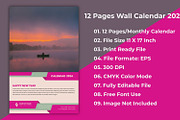 12 Pages Modern Wall Calendar 2024, a Stationery Template by Annudesign (Thumbnail 2 of 9)