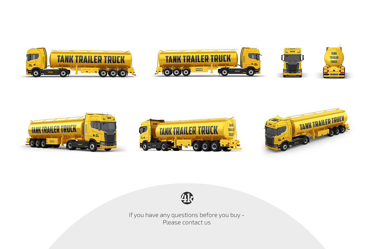 Tank Trailer Truck Mockup Set, an Advertising Mockup by Country4k (Photo 4 of 4)