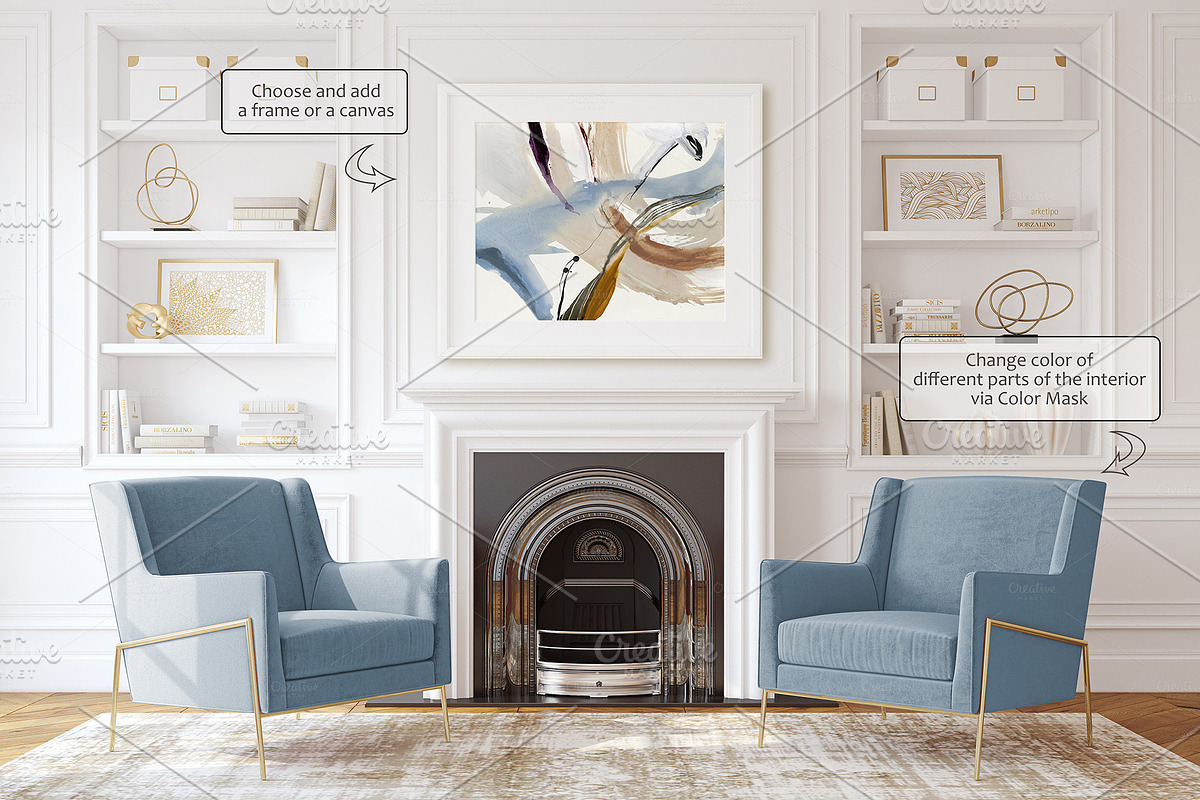 COLORFUL HOME Wall&Frame Mockup, a Poster Template by MyHomeMockups (Photo 4 of 12)