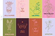BLOOM floral spring summer bundle, a Seasonal Illustration by Lena Nikolaeva (Thumbnail 7 of 14)