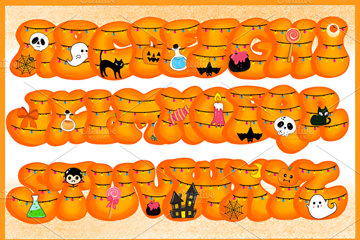 Halloween Font, a Handwritten Font by Coco Bloom (Photo 2 of 9)