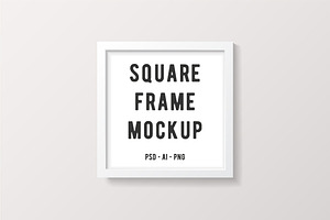 White Square Frame Mockup